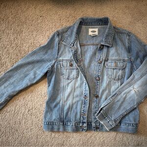Oversized distressed Jean jacket